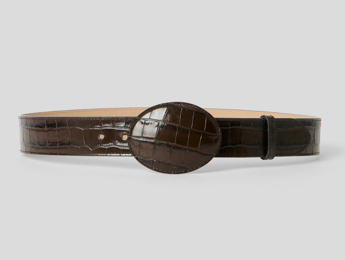 Mable Croc Leather Belt