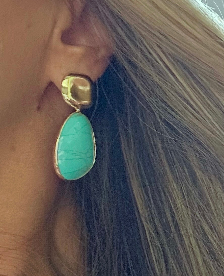 Baha Turq & Gold Earrings