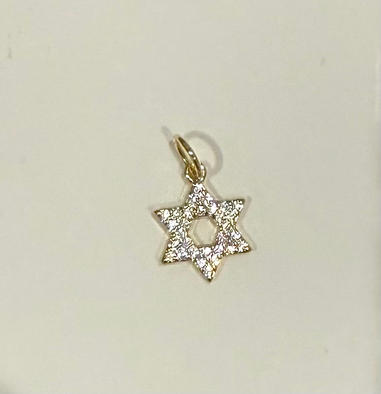 Mini Pave Jewish Star Charm