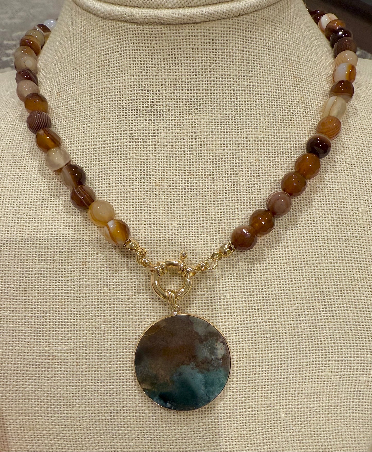 Amber Glass With Disc