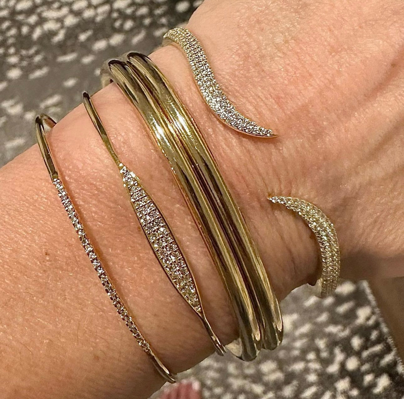 Devon Double Bar Pave Cuff