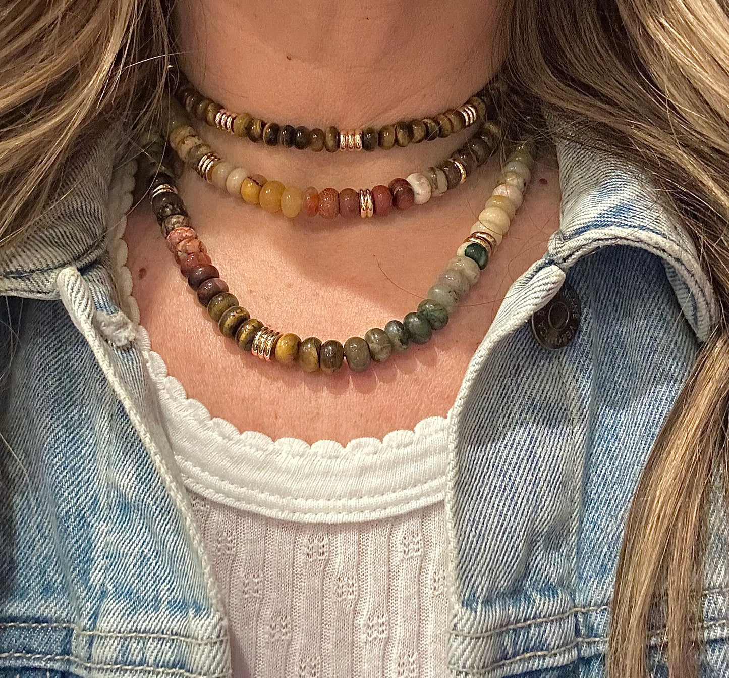 Neutral Gemstone Ombre Stack