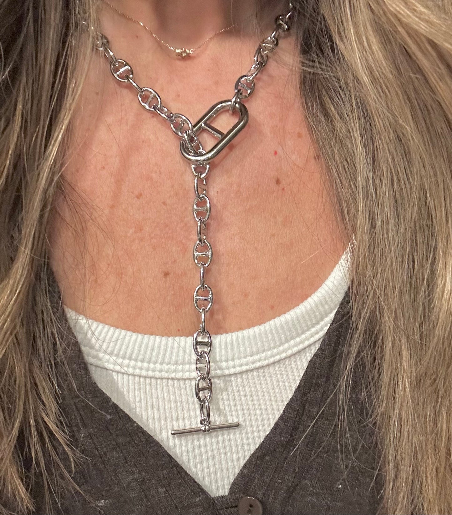 Silver Mariner Link Toggle Lariat