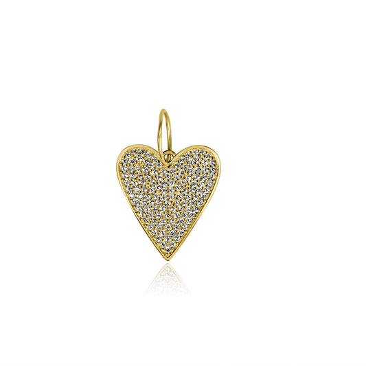 Pave Heart Charm