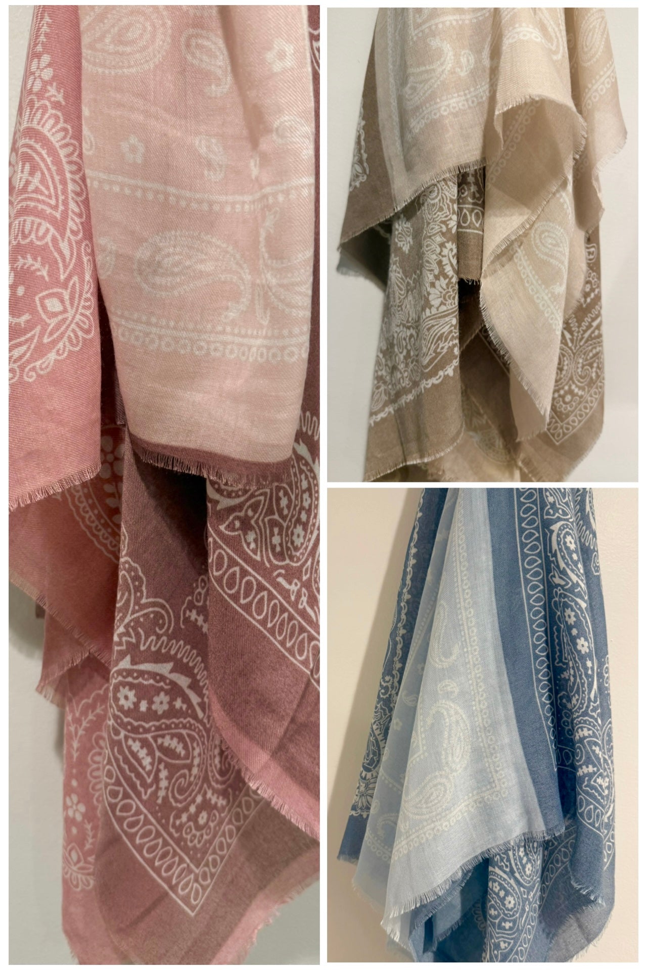 Featherweight Colorblocked Bandana Scarves