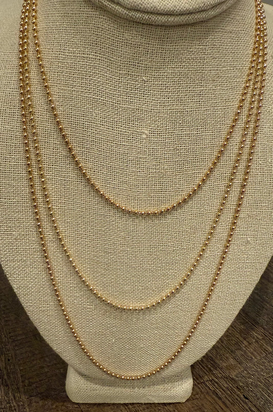 14K Gold Filled Beaded Chains