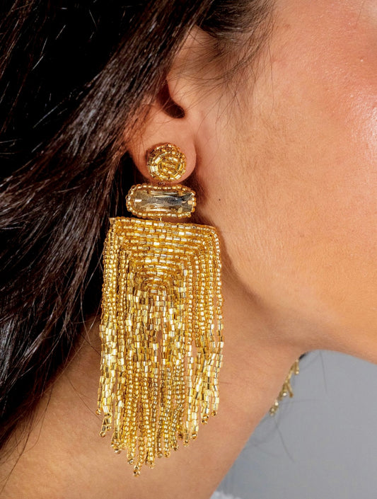 Jody Beaded Fringe Earrings