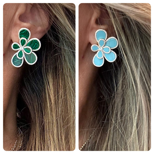 Sienna Statement Flower Earrings