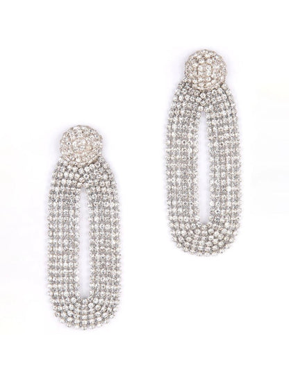 Shyna Oval Crystal Earrings