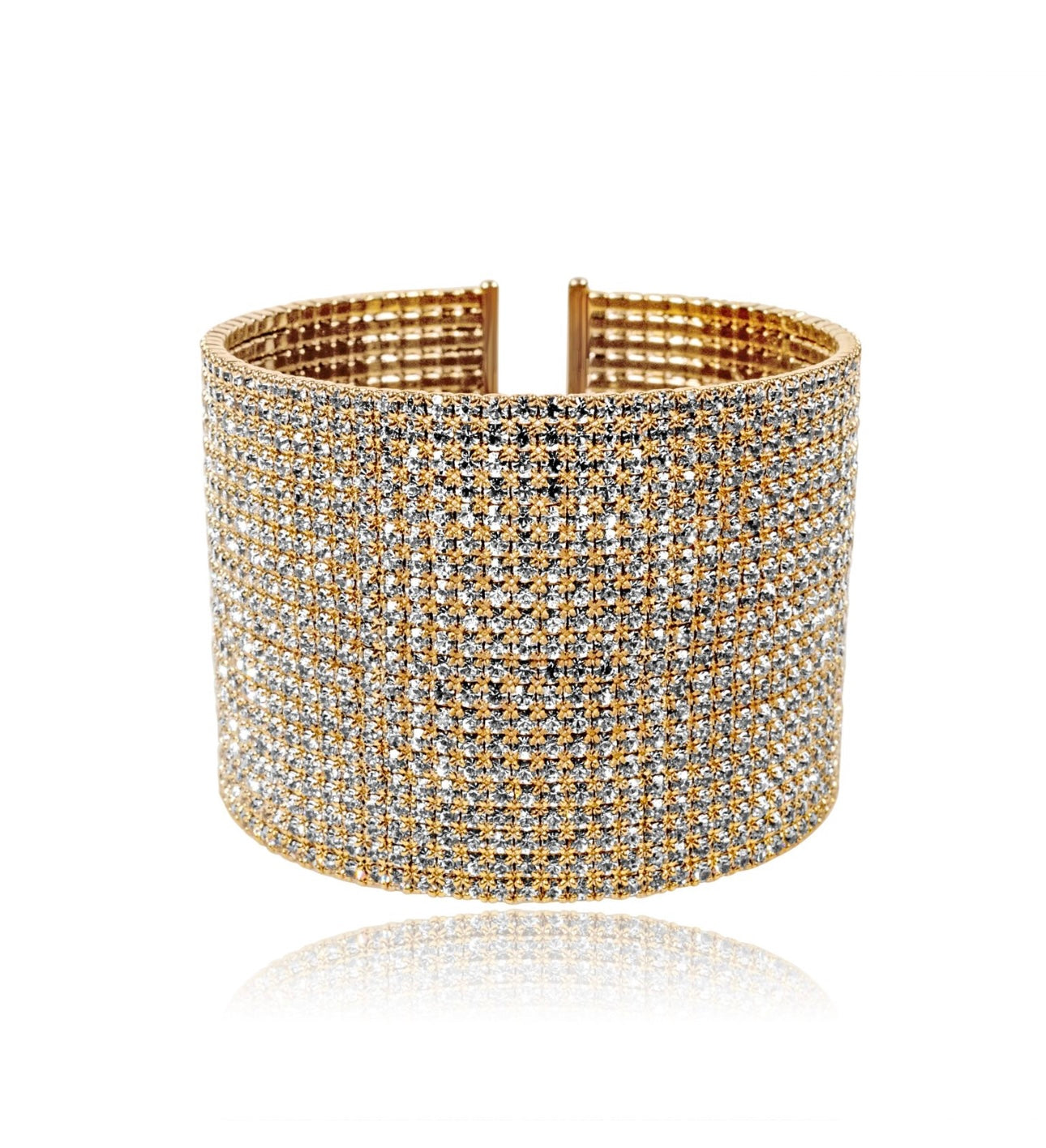 Wide Crystal Cocktail Cuff