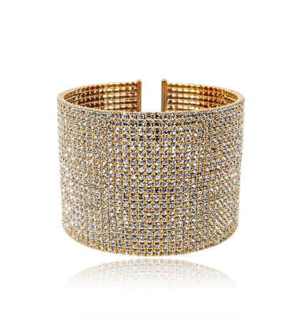 Wide Crystal Cocktail Cuff