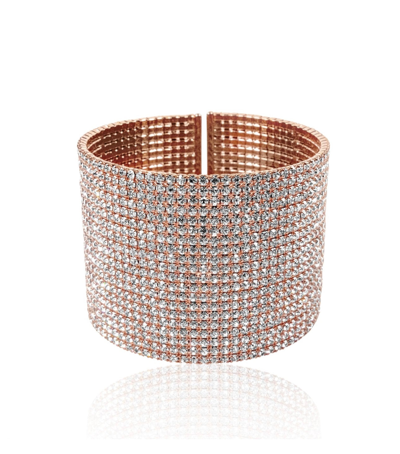 Wide Crystal Cocktail Cuff