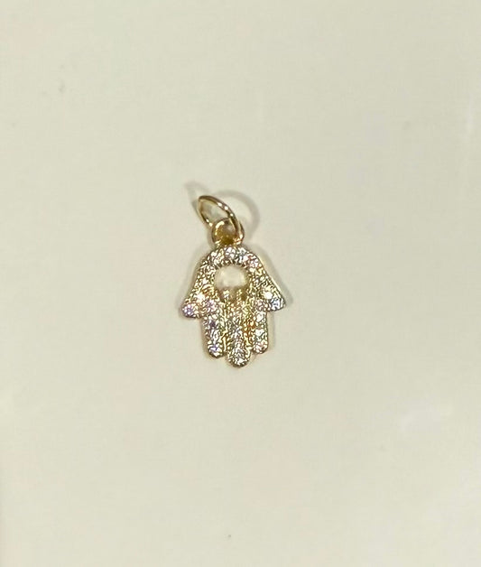Mini CZ Hamsa Charm