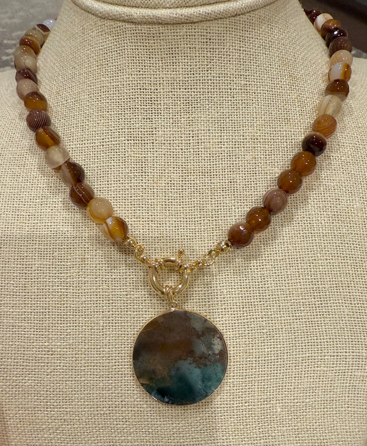Amber Glass With Disc