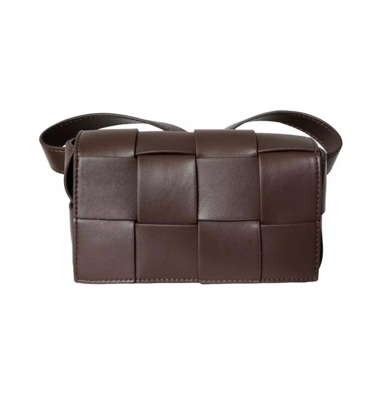 Woven Leather Cross Chest/Belt Bag