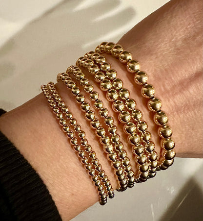 14K Gold Filled Beaded Bracelets