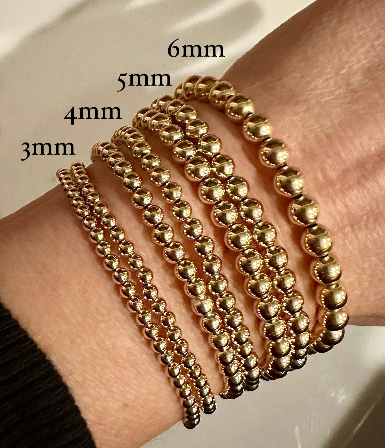 14K Gold Filled Beaded Bracelets