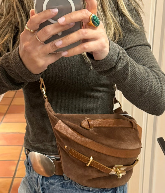 Suede Sling Bag