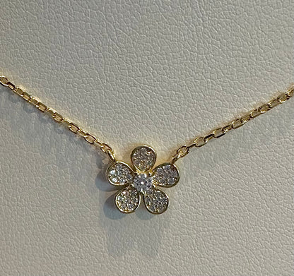 Melissa Mini CZ Flower Necklace