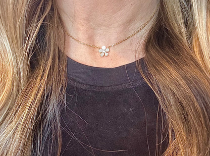 Melissa Mini CZ Flower Necklace