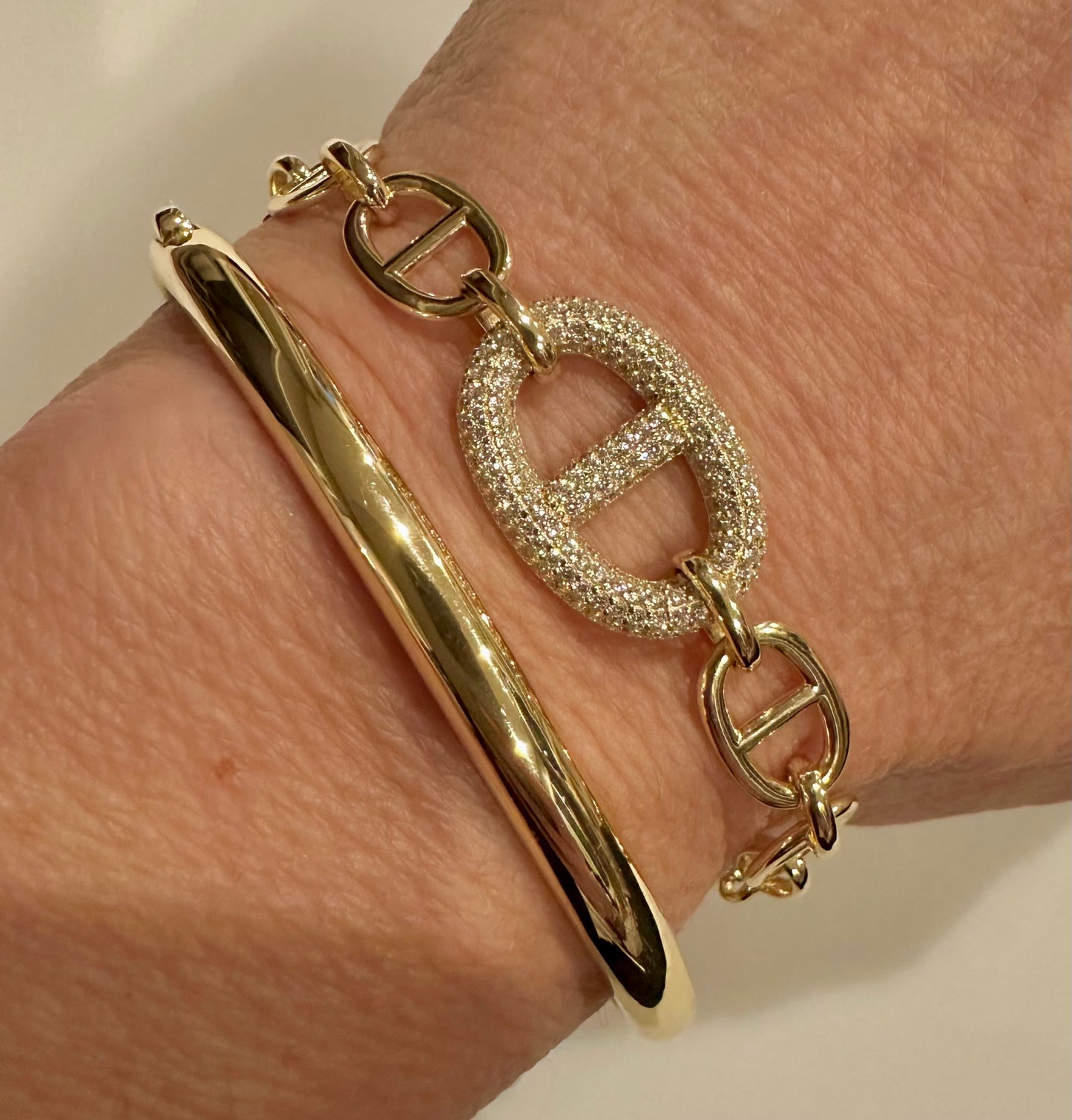 Pave Mariner Link Bracelet