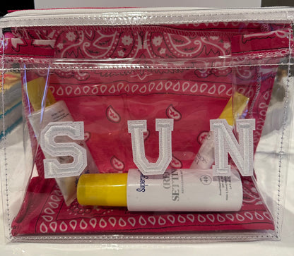 SUN clear vinyl cosmetic case