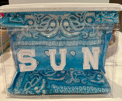 SUN clear vinyl cosmetic case