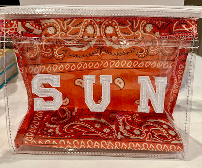 SUN clear vinyl cosmetic case