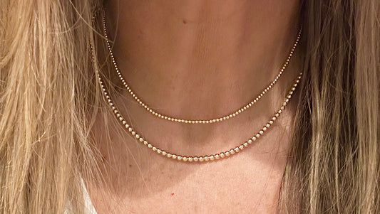 14K Gold Filled Beaded Chokers