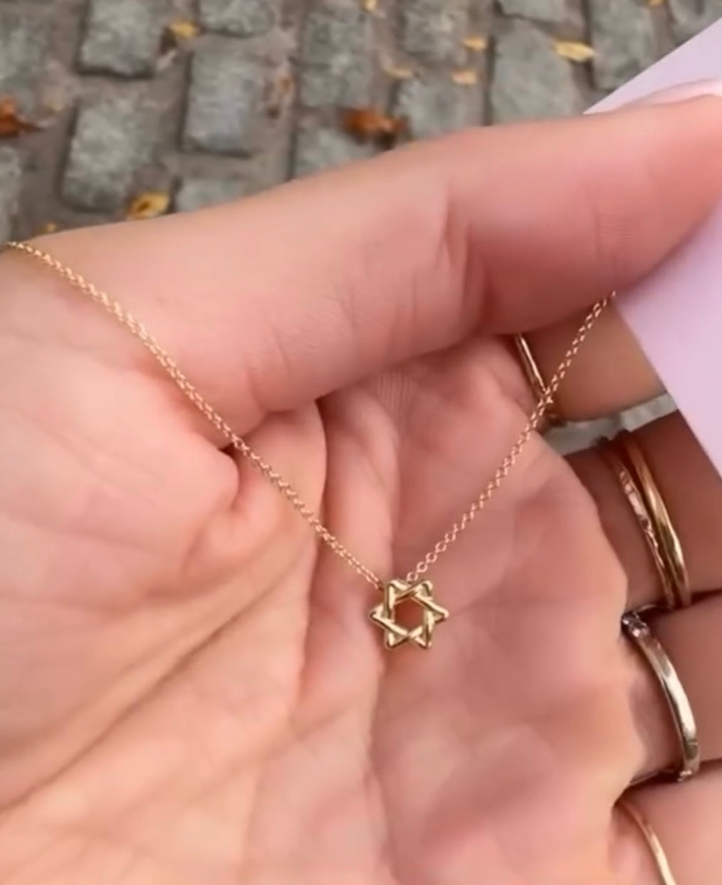 14K Gold Mini Star of David