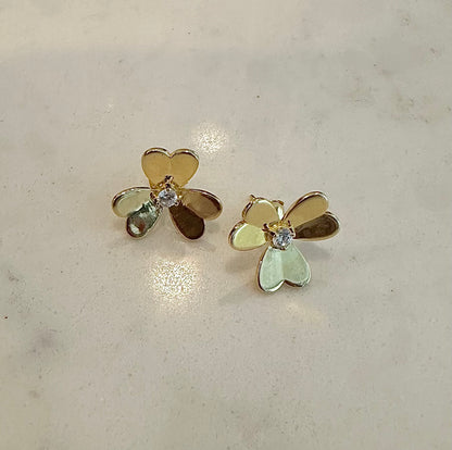 3 Petal Flower Studs